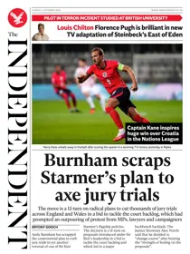 The Independent Daily Edition Newspaper 
                issue The Independent Daily Edition Newspaper