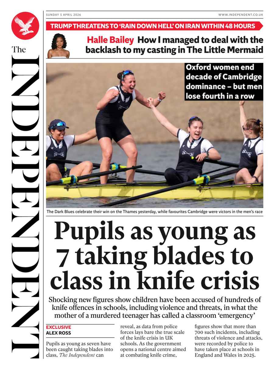 The Independent Daily Edition Newspaper issue Sunday, 05 April 2026