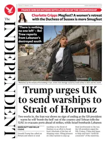 The Independent Daily Edition Newspaper 
                issue The Independent Daily Edition Newspaper