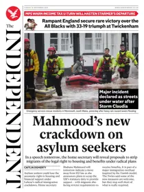 The Independent Daily Edition Newspaper 
                issue Sunday, 16 November 2025