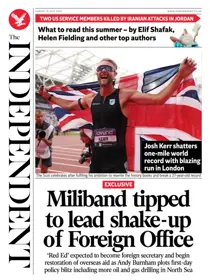 The Independent Daily Edition Newspaper 
                issue The Independent Daily Edition Newspaper