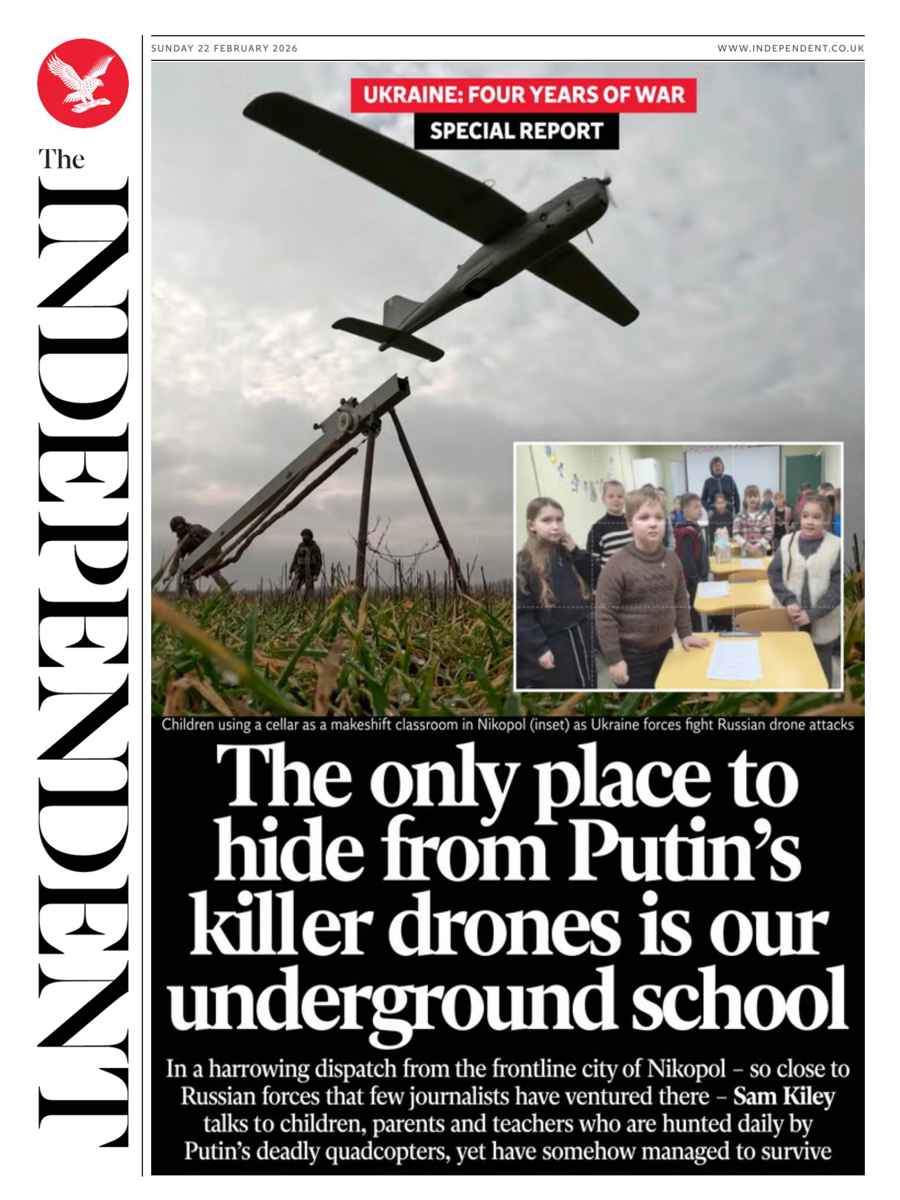 The Independent Daily Edition Newspaper issue Sunday, 22 February 2026