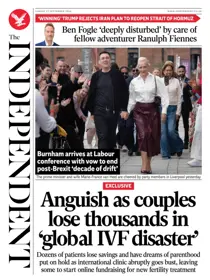 The Independent Daily Edition Newspaper 
                issue The Independent Daily Edition Newspaper