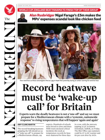 The Independent Daily Edition Newspaper issue Sunday, 28 June 2026