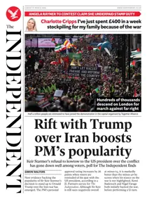 The Independent Daily Edition Newspaper 
                issue The Independent Daily Edition Newspaper