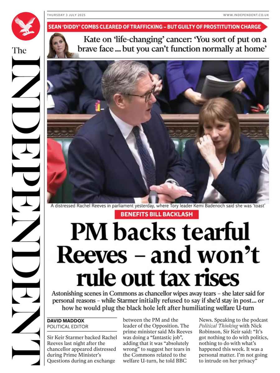 The Independent Daily Edition Newspaper