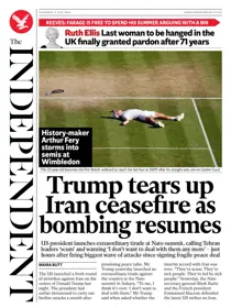 The Independent Daily Edition Newspaper 
                issue Thursday, 09 July 2026