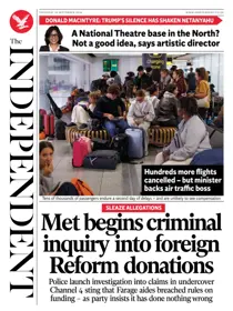 The Independent Daily Edition Newspaper 
                issue The Independent Daily Edition Newspaper