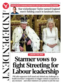 The Independent Daily Edition Newspaper 
                issue The Independent Daily Edition Newspaper