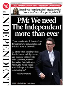 The Independent Daily Edition Newspaper 
                issue Thursday, 15 October 2026