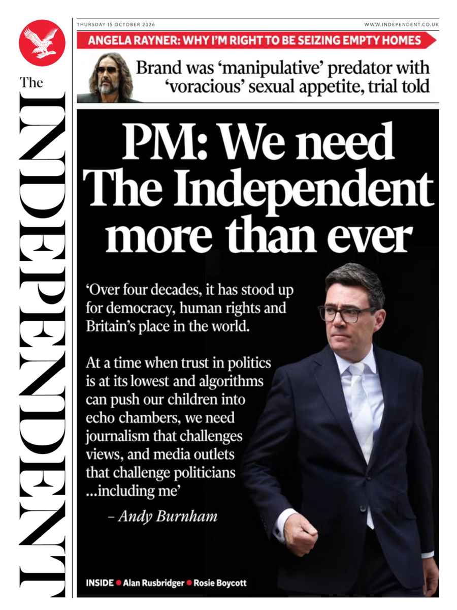 The Independent Daily Edition Newspaper