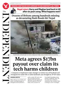 The Independent Daily Edition Newspaper 
                issue The Independent Daily Edition Newspaper