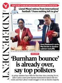 The Independent Daily Edition Newspaper 
                issue Tuesday, 01 September 2026