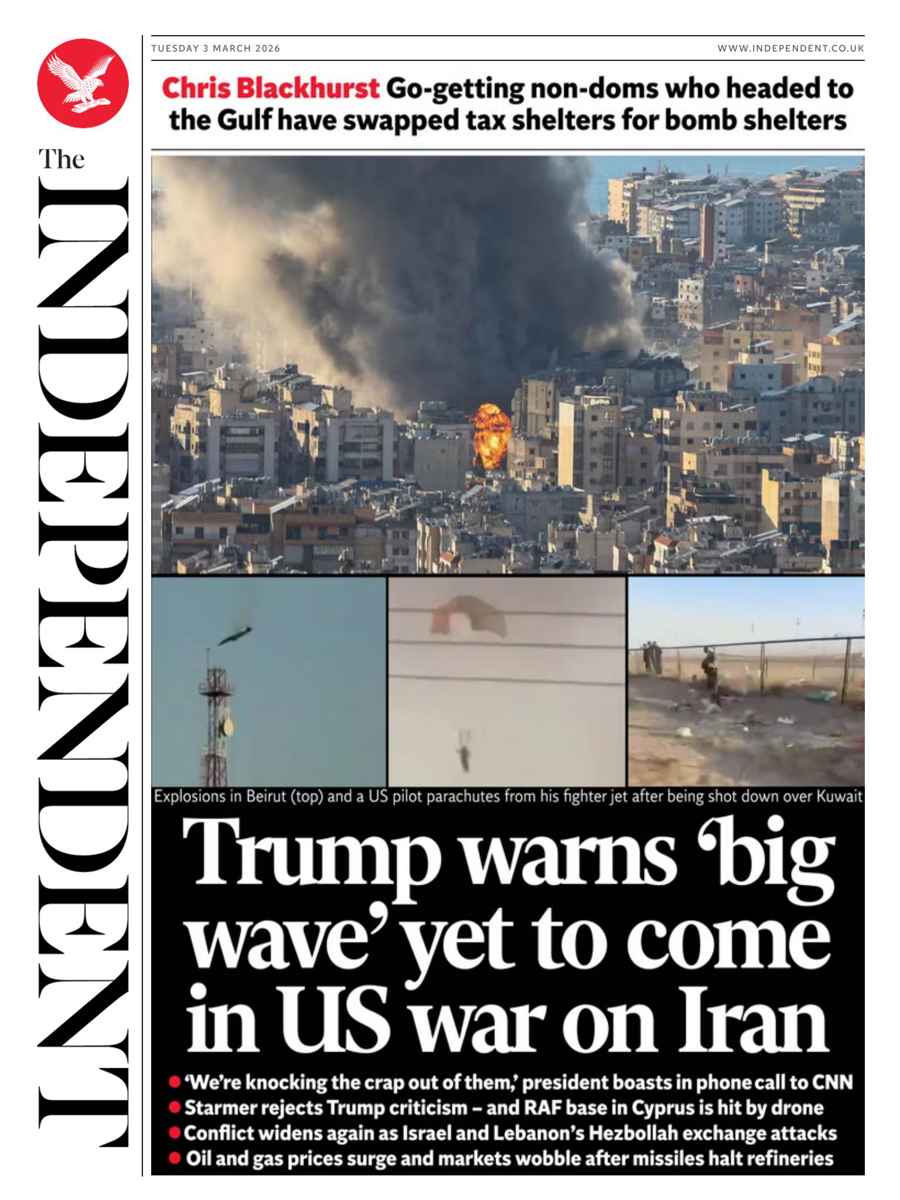The Independent Daily Edition Newspaper issue Tuesday, 03 March 2026