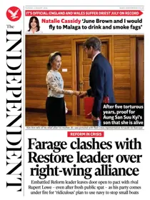 The Independent Daily Edition Newspaper 
                issue Tuesday, 04 August 2026