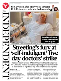 The Independent Daily Edition Newspaper 
                issue Tuesday, 16 December 2025