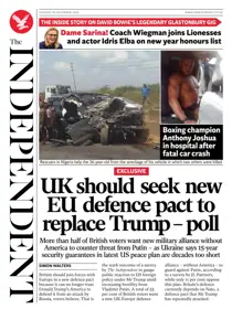The Independent Daily Edition Newspaper issue Tuesday, 30 December 2025