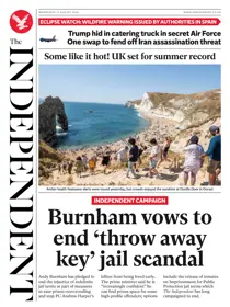 The Independent Daily Edition Newspaper 
                issue The Independent Daily Edition Newspaper