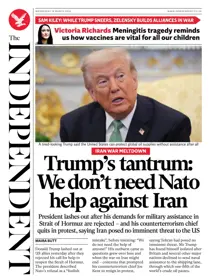 The Independent Daily Edition Newspaper 
                issue Wednesday, 18 March 2026