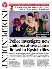 The Independent Daily Edition Newspaper 
                issue The Independent Daily Edition Newspaper