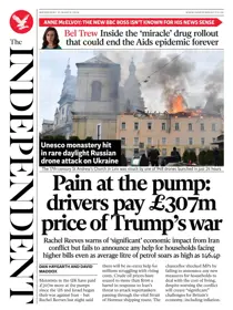The Independent Daily Edition Newspaper issue Wednesday, 25 March 2026