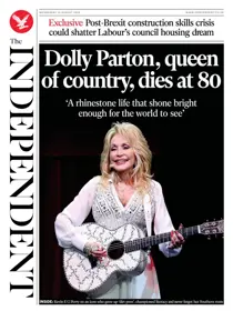 The Independent Daily Edition Newspaper 
                issue Wednesday, 26 August 2026