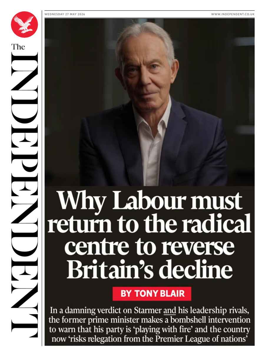 The Independent Daily Edition Newspaper issue Wednesday, 27 May 2026