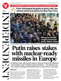 The Independent Daily Edition Newspaper 
                issue Wednesday, 31 December 2025