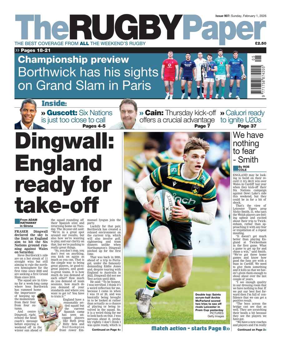 The Rugby Paper issue 1-Feb-2026