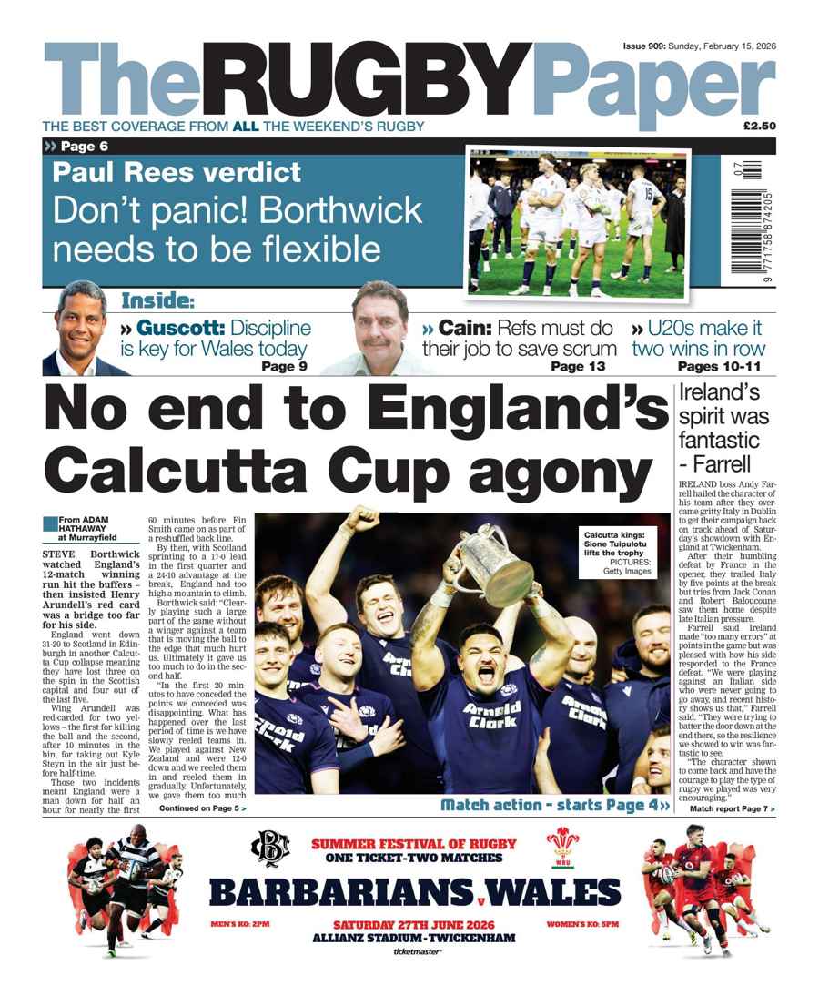 The Rugby Paper issue 15-Feb-2026
