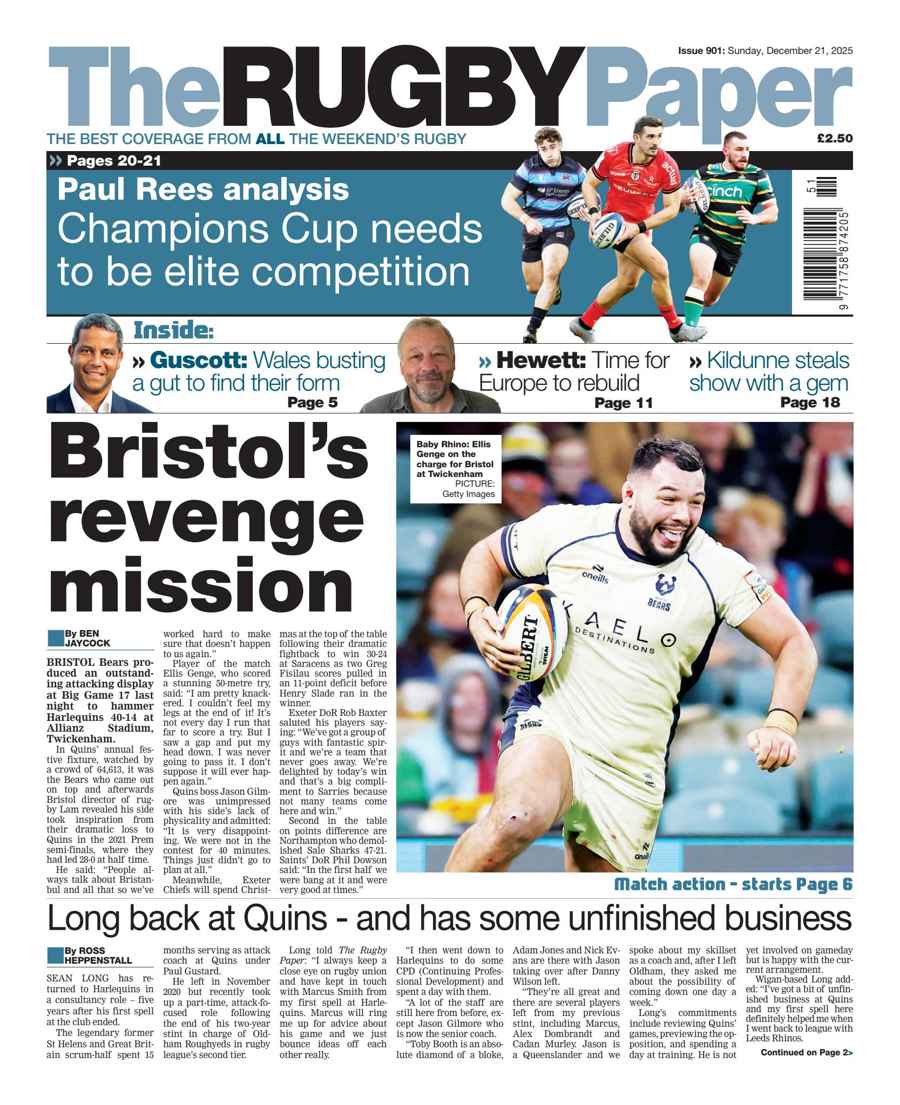 The Rugby Paper issue 21st December 2025