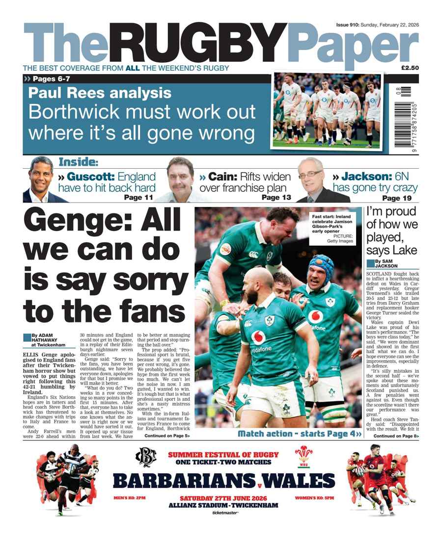 The Rugby Paper issue 22-Feb-2026