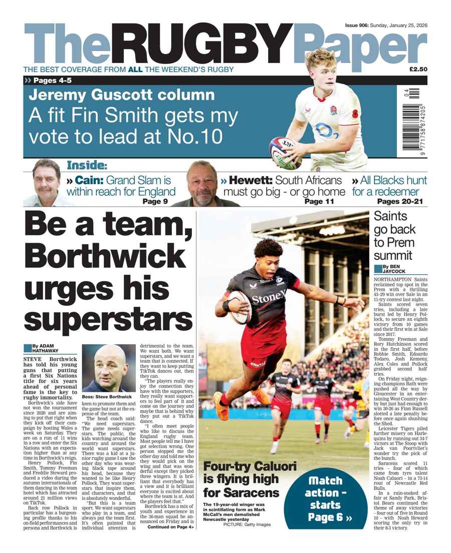 The Rugby Paper issue 25-Jan-2026