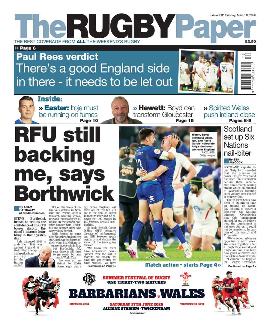 The Rugby Paper issue 8-Mar-2026