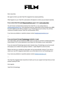 Total Film 
                issue Total Film