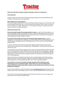 Important Notice 
                issue Important Notice