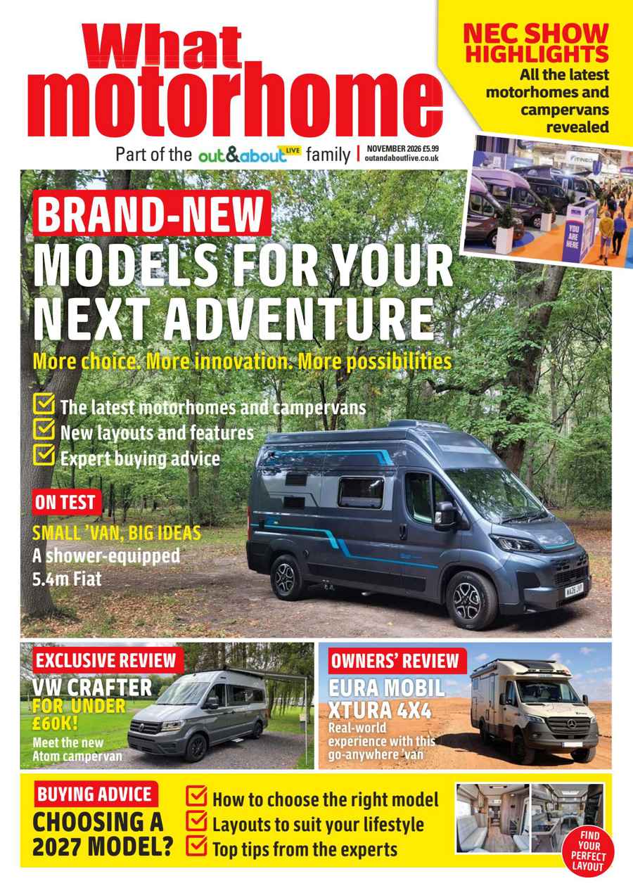 What Motorhome magazine issue Brand new models for your next adventure - November 2026